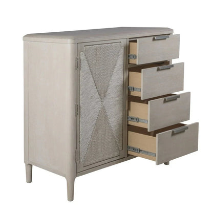 Pearl Asymmetrical Door Wood Chest