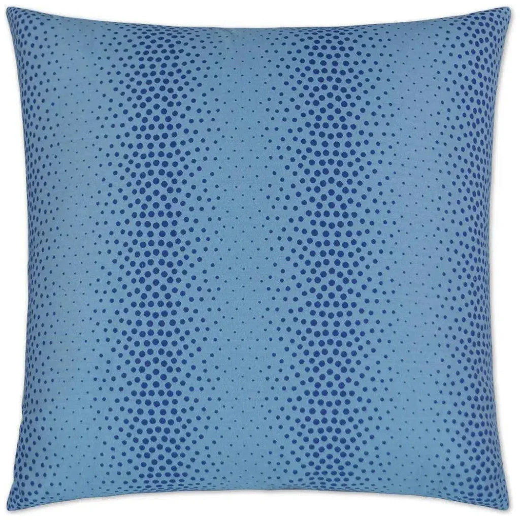 Pearl Azure Blue Throw Pillow With Insert