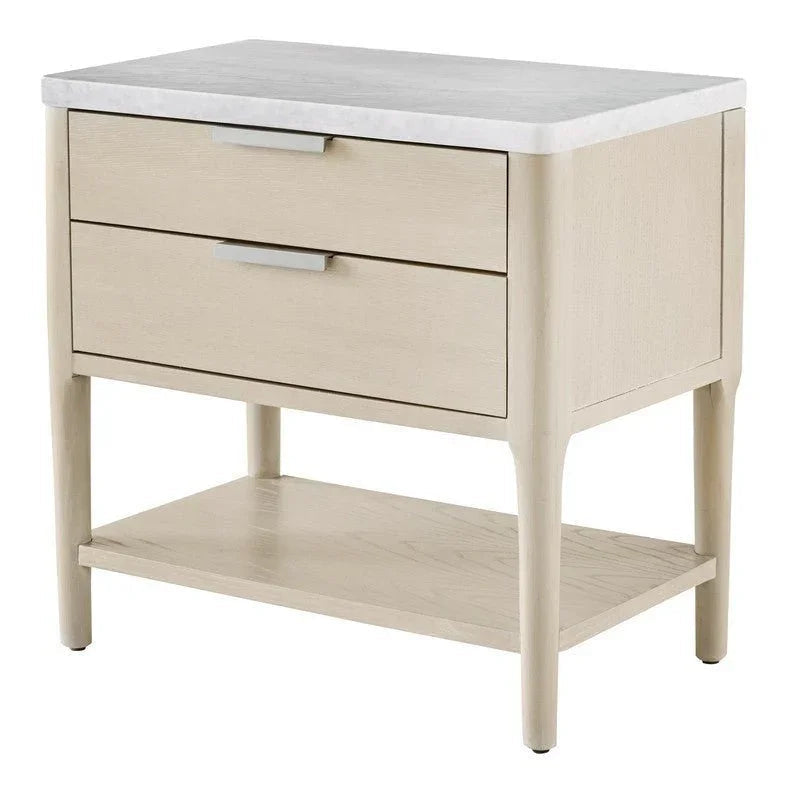 Pearl Leg Marble Top Nightstand and USB Port