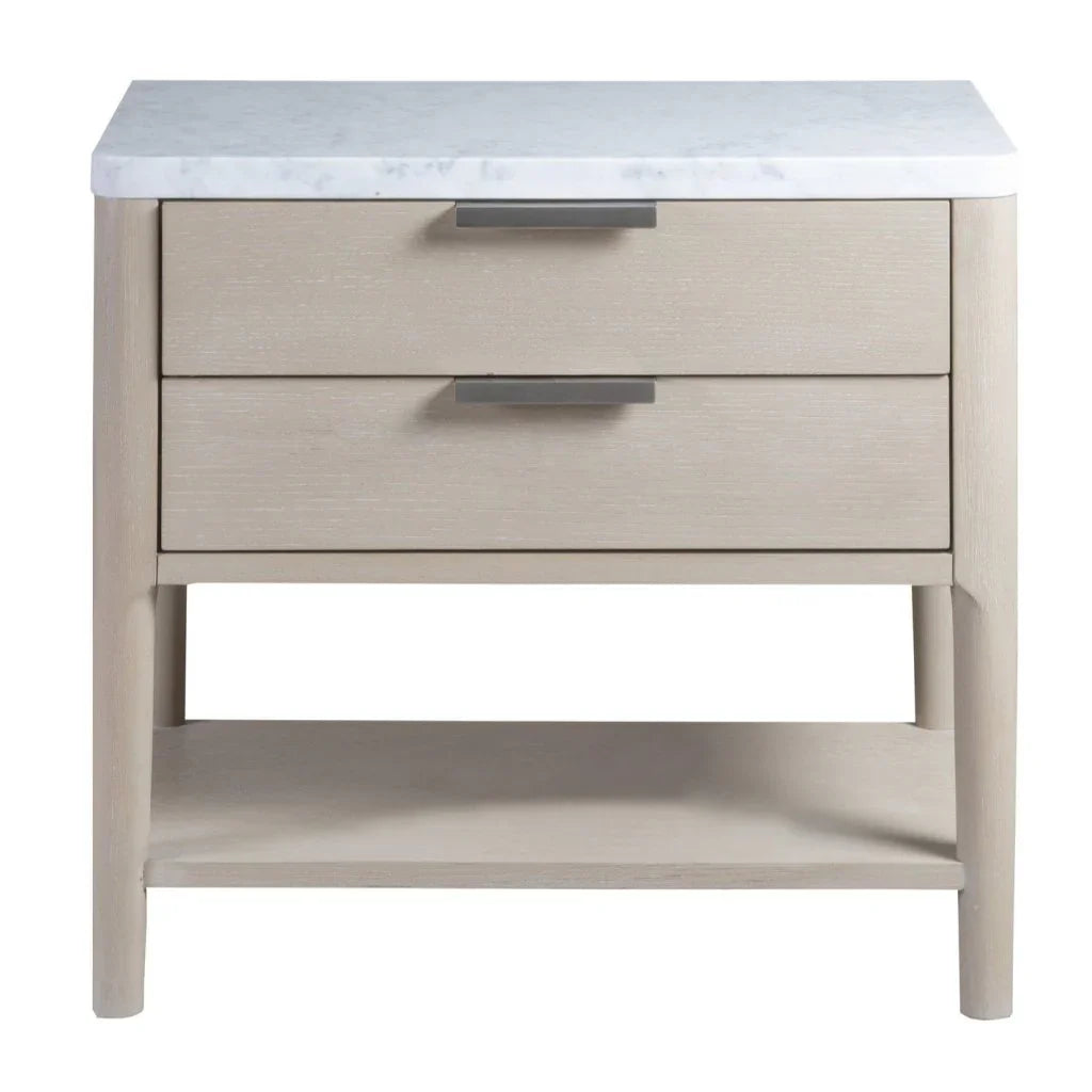 Pearl Leg Marble Top Nightstand and USB Port