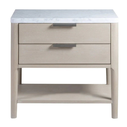 Pearl Leg Marble Top Nightstand and USB Port