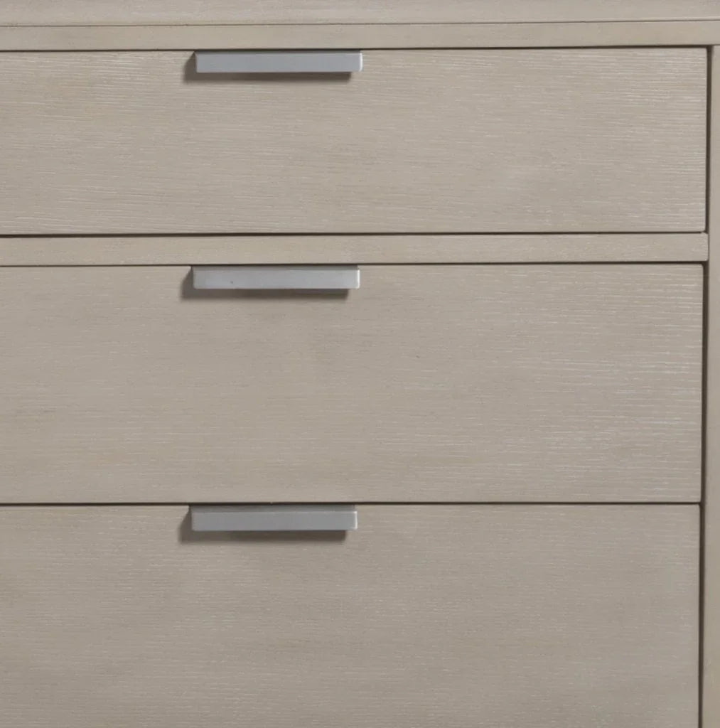 Pearl Six Drawer Dresser and Landscape Wood Mirror