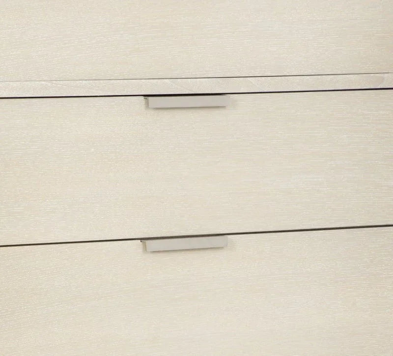 Pearl Six Drawer Dresser and Woven Round Mirror