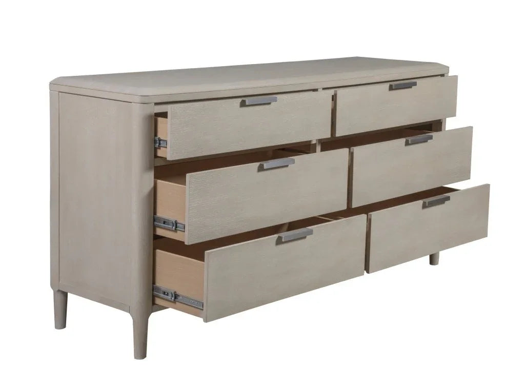 Pearl Six Drawer Wood Dresser