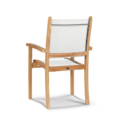Pearl Stacking Teak Outdoor Dining Armchair 4PC