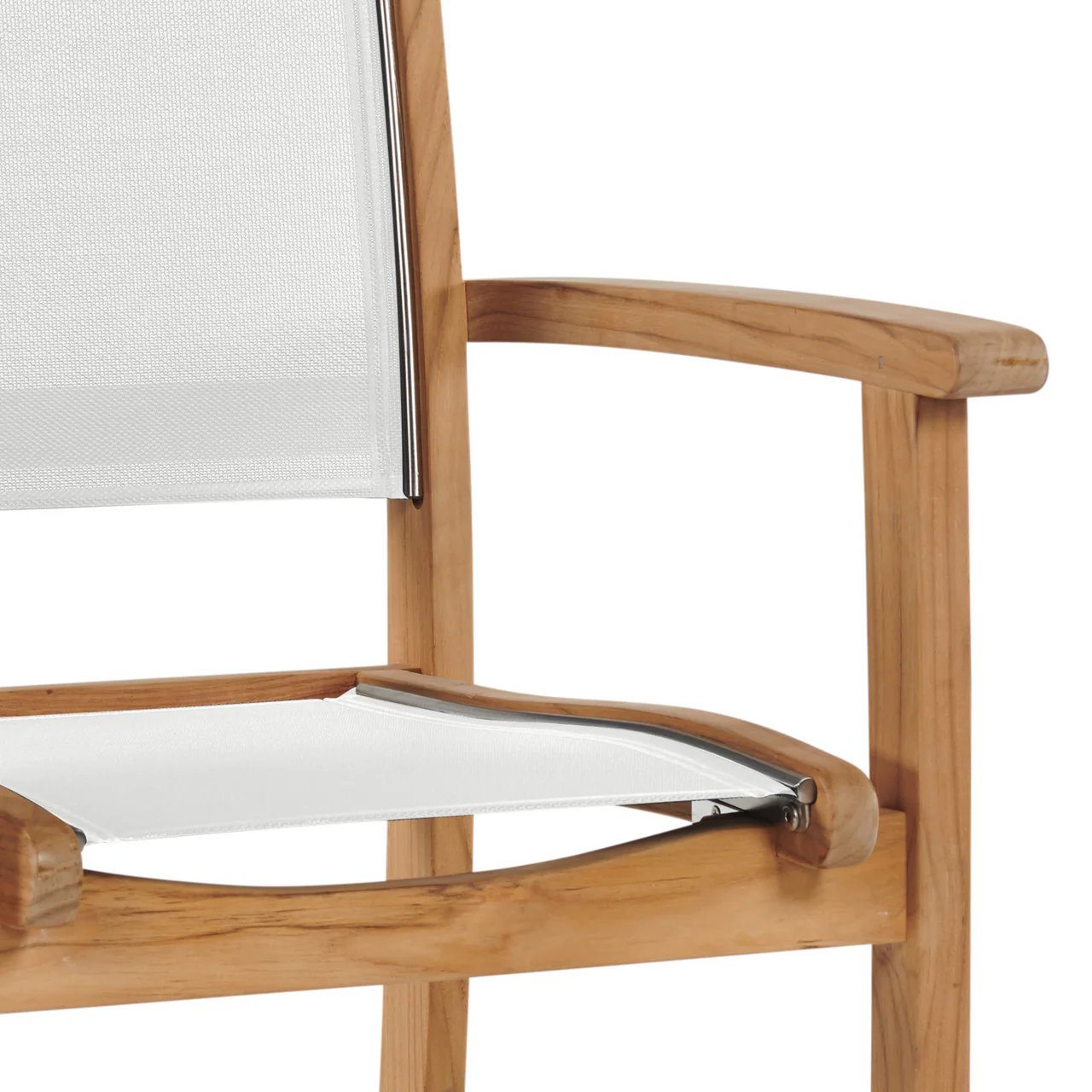 Pearl Stacking Teak Outdoor Dining Armchair 4PC
