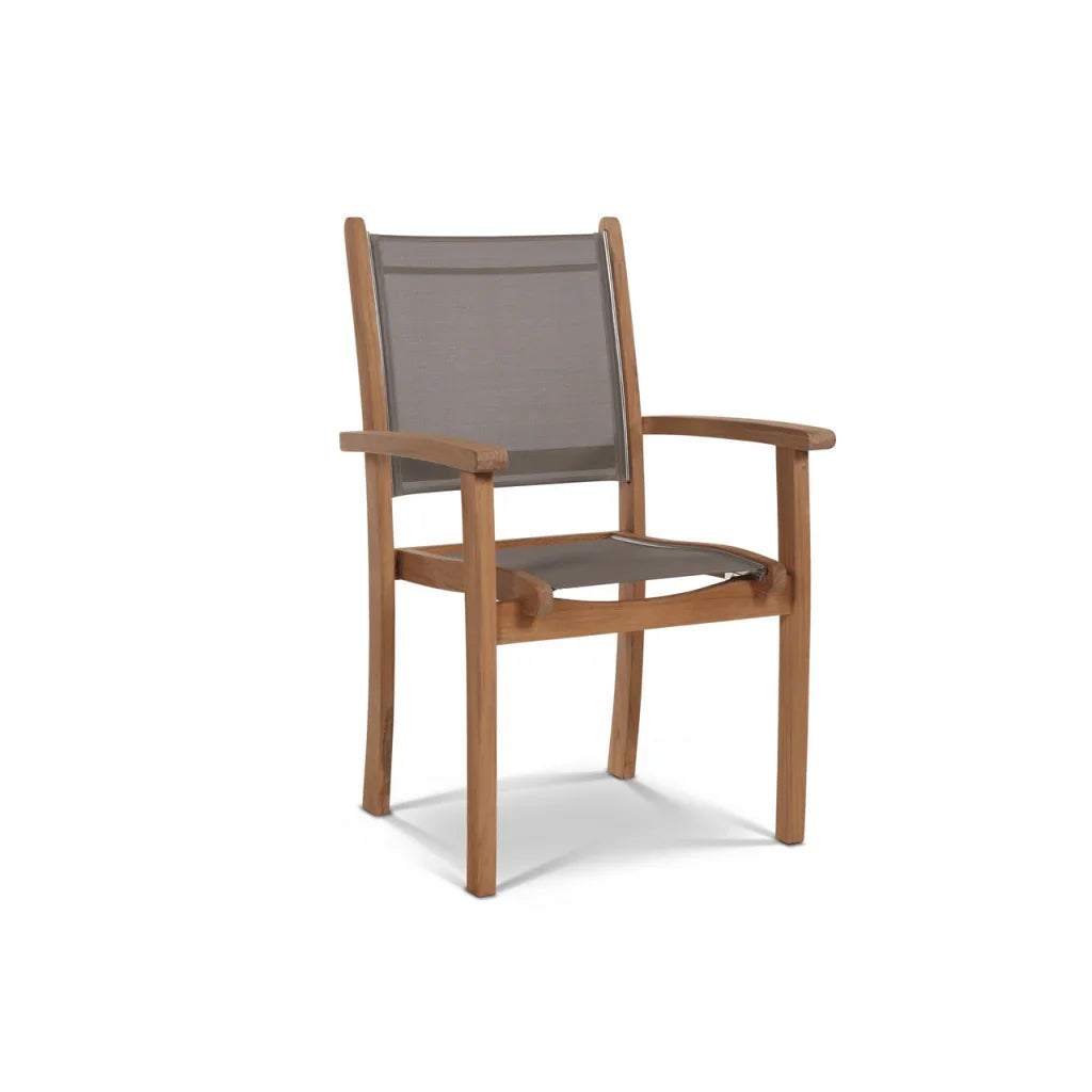 Pearl Teak Patio Square Dining Set 5PC