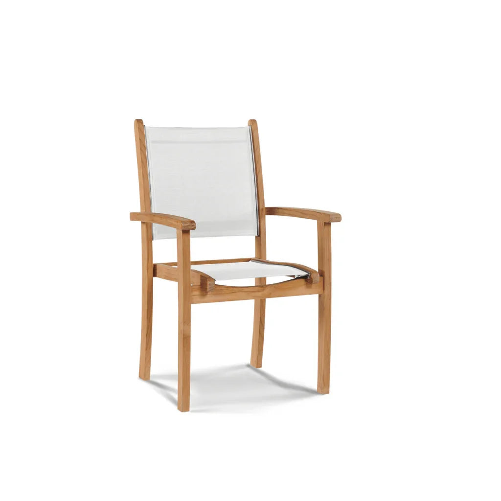 Pearl Teak Patio Square Dining Set 5PC