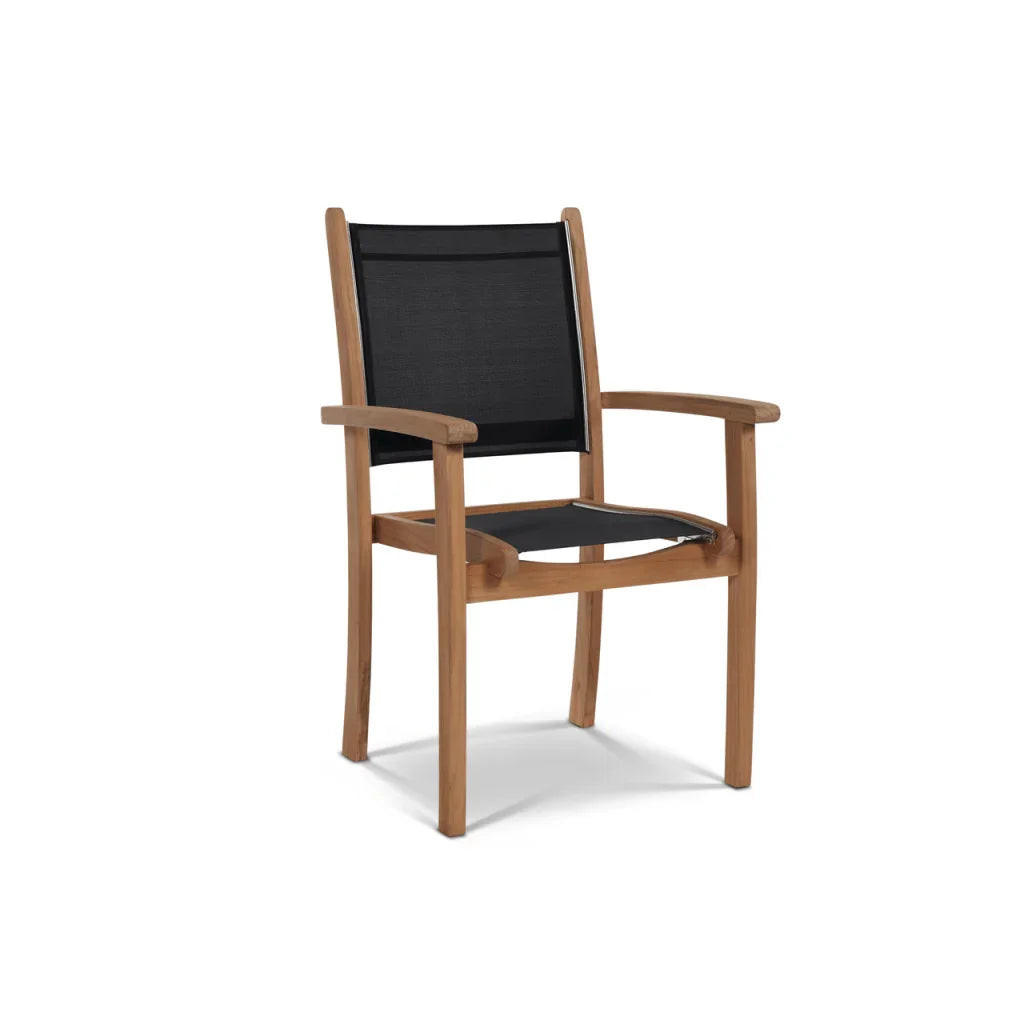 Pearl Teak Patio Square Dining Set 5PC