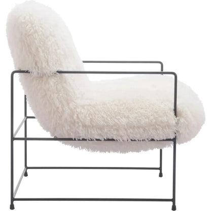 Pelut Steel White Accent Arm Chair