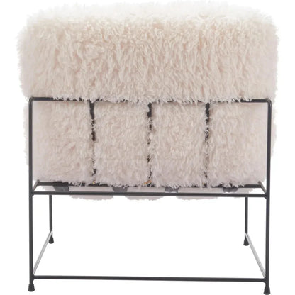 Pelut Steel White Accent Arm Chair