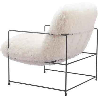 Pelut Steel White Accent Arm Chair