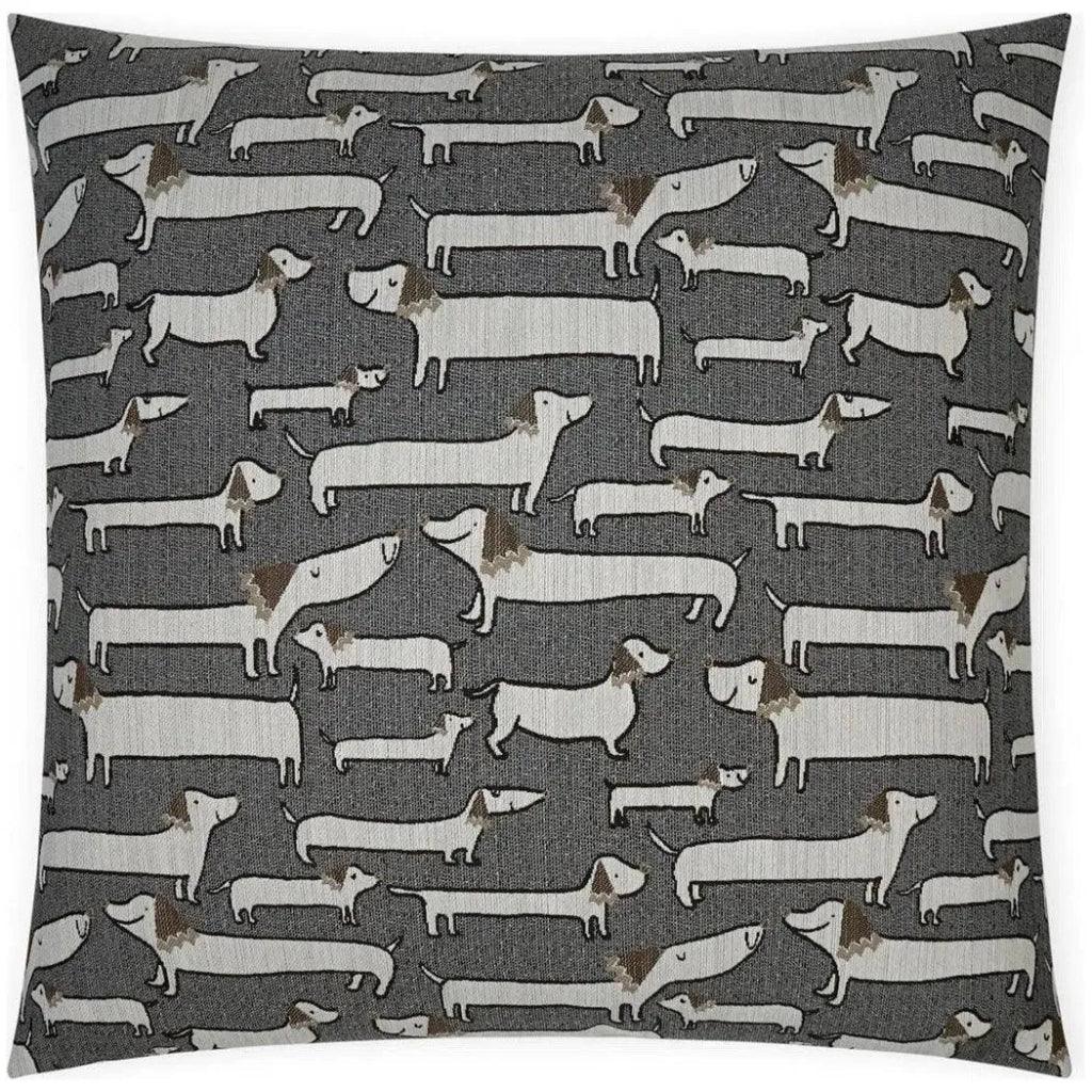 Pencil Pups Animal Grey Large Throw Pillow Insert