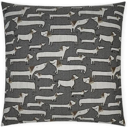 Pencil Pups Animal Grey Large Throw Pillow Insert