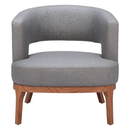 Penryn Wood Slate Gray Accent Arm Chair