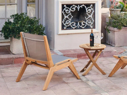 Perrie Teak Patio Round Side Table