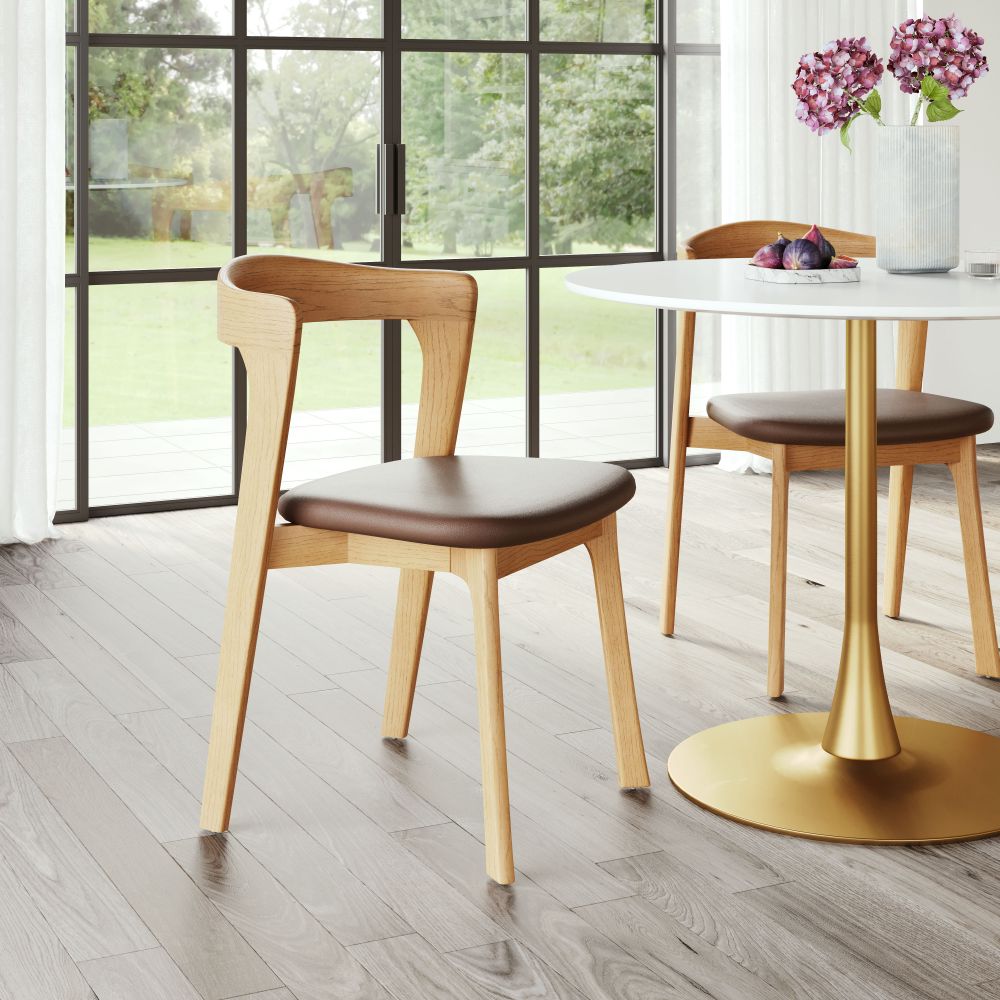 Pioro Faux Leather Dining Chair 2PC