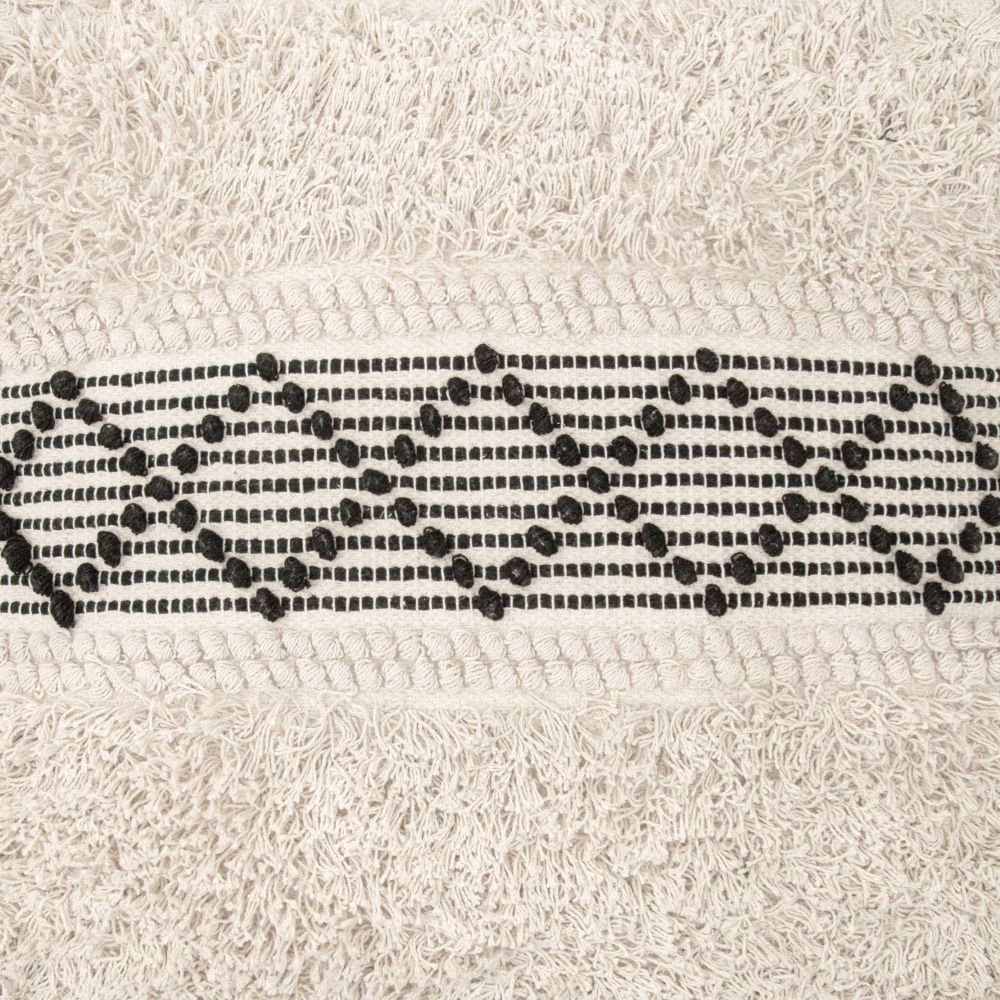 Pisco Textured Fabric Ottoman