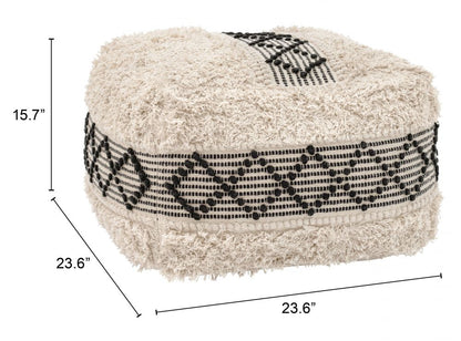 Pisco Textured Fabric Ottoman