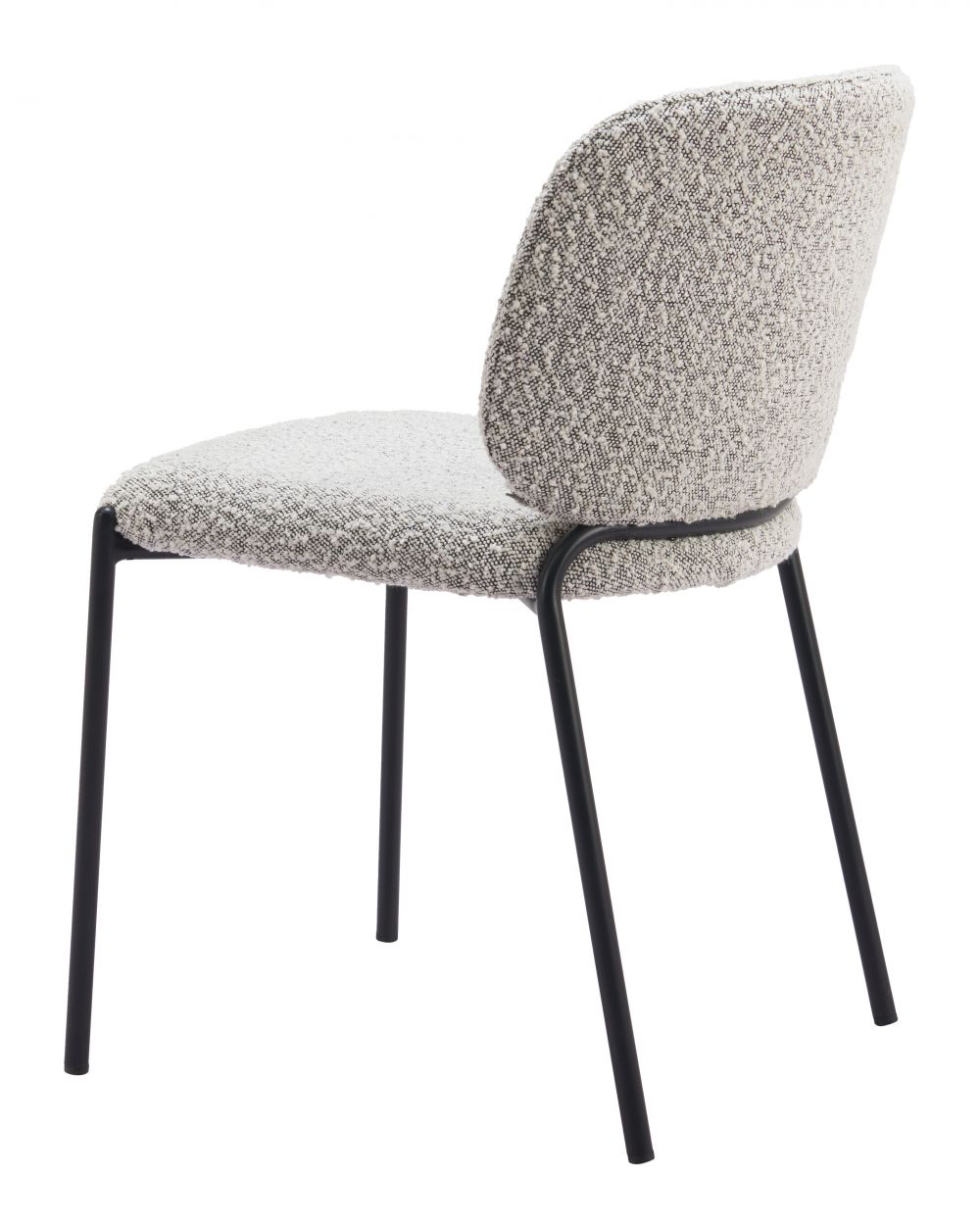Plat Grey Textured Fabric Dining Chair 2PC