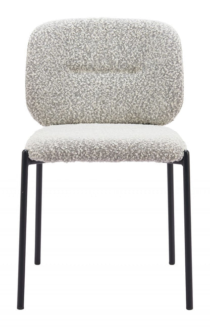 Plat Grey Textured Fabric Dining Chair 2PC