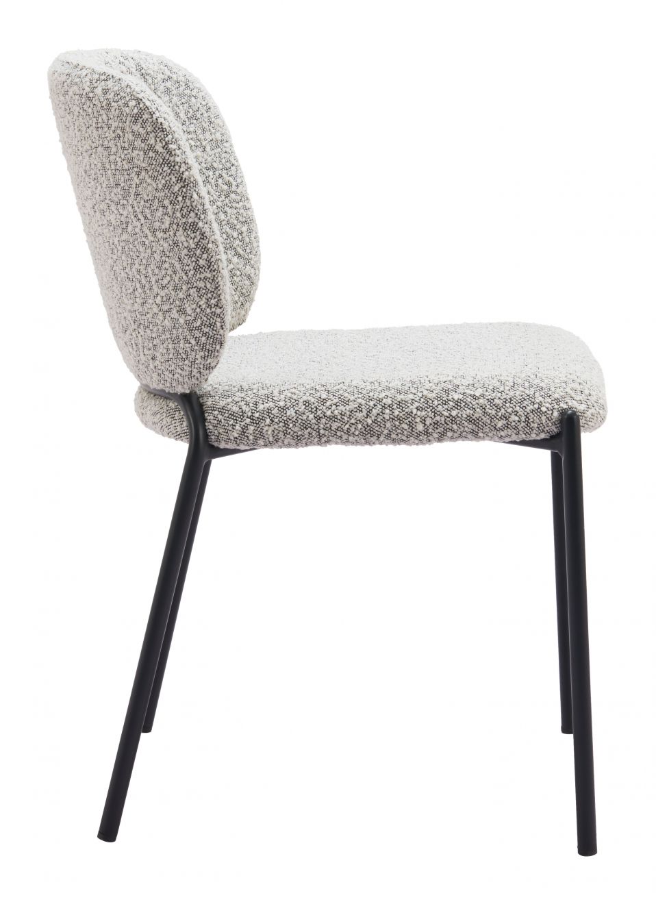Plat Grey Textured Fabric Dining Chair 2PC