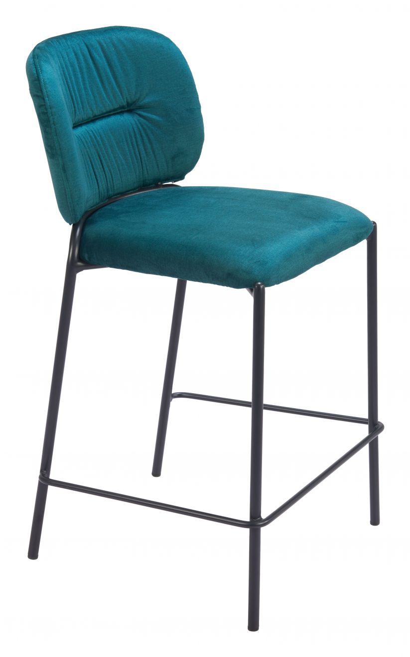 Plat Sumptuous Velvet Counter Stool 2PC