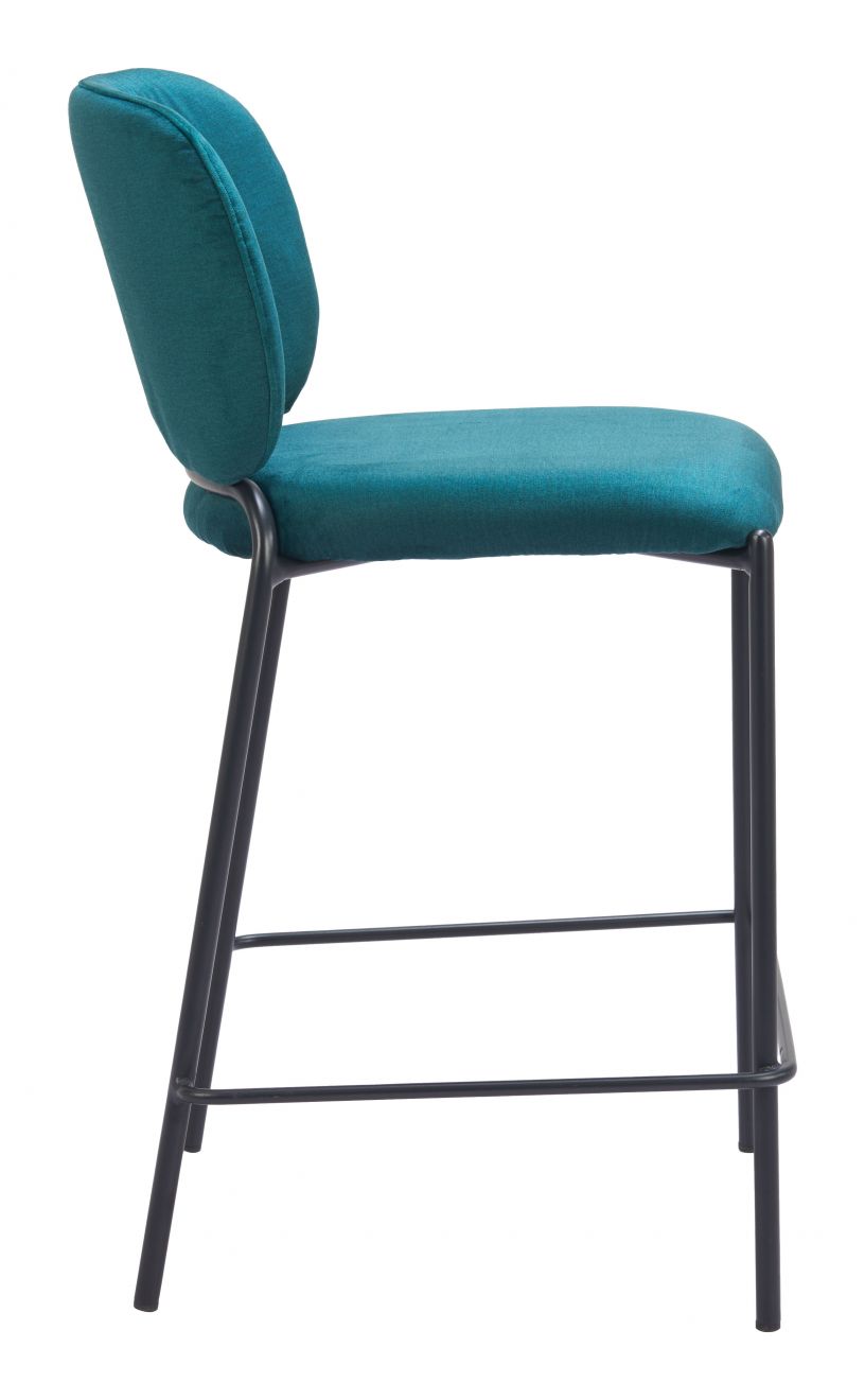 Plat Sumptuous Velvet Counter Stool 2PC