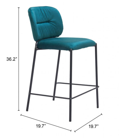 Plat Sumptuous Velvet Counter Stool 2PC