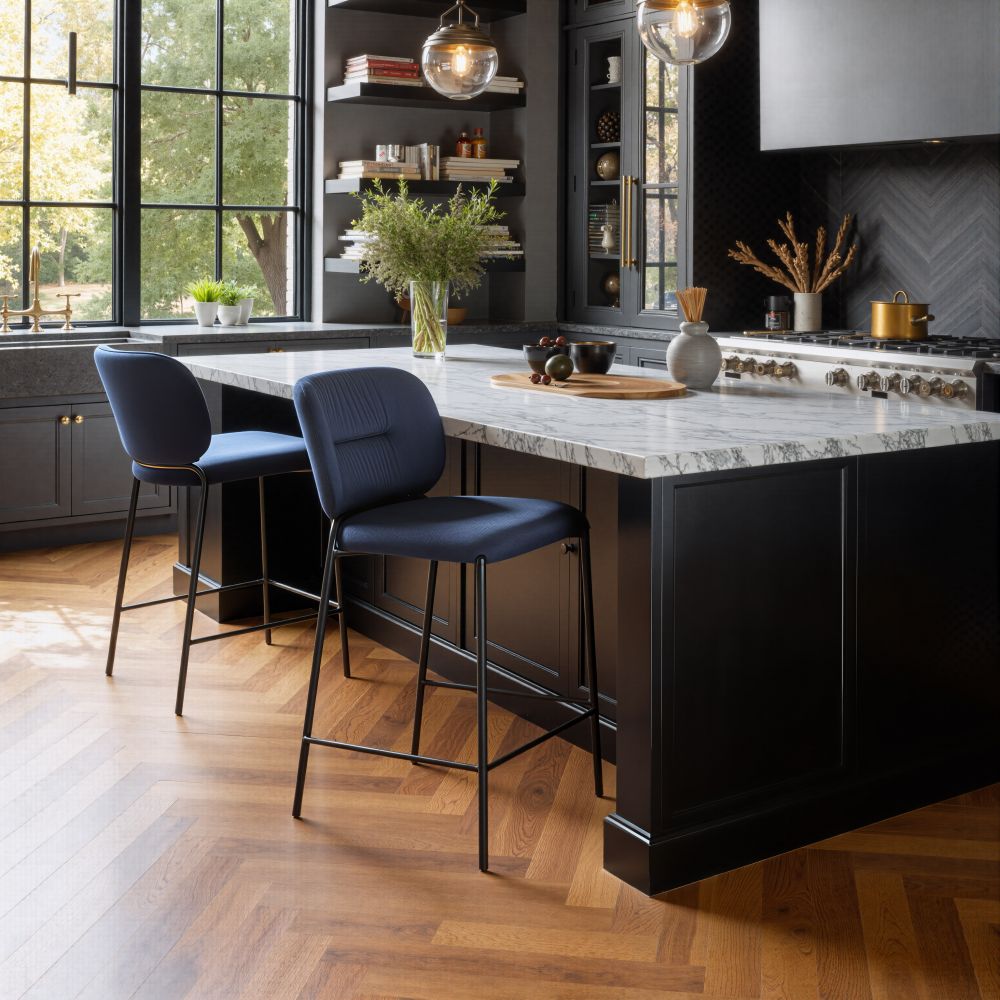 Plat Sumptuous Velvet Counter Stool 2PC