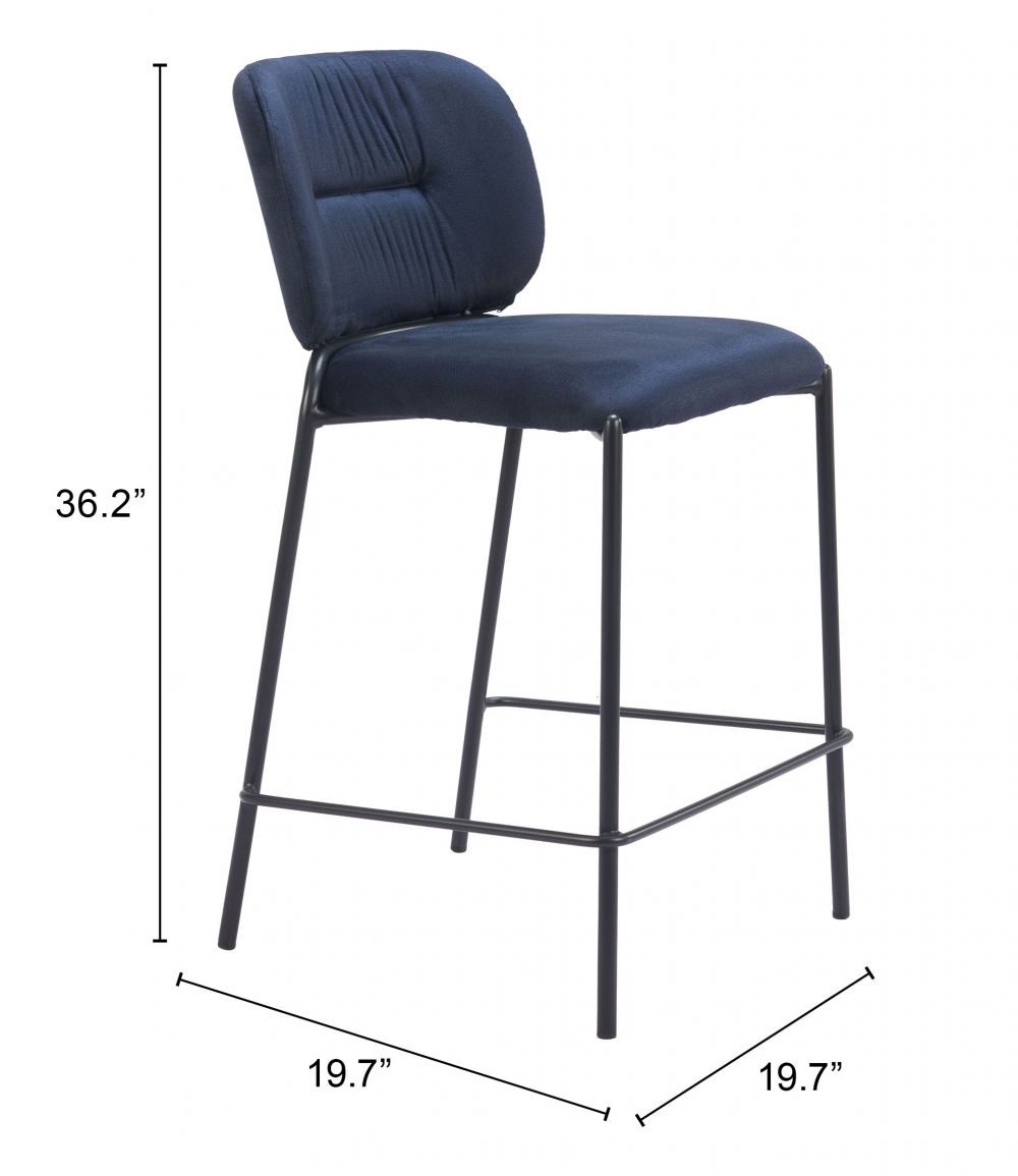 Plat Sumptuous Velvet Counter Stool 2PC