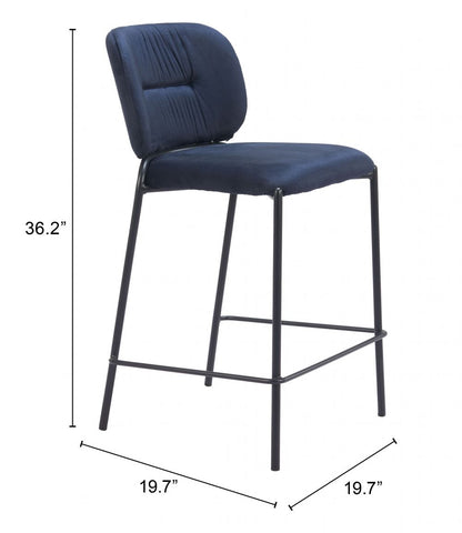 Plat Sumptuous Velvet Counter Stool 2PC