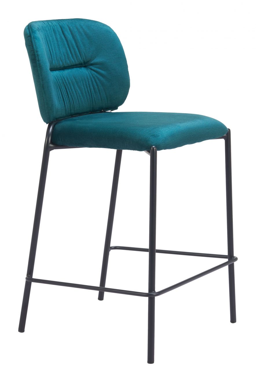 Plat Sumptuous Velvet Counter Stool 2PC