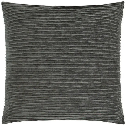Pleatte Grey Black Throw Pillow With Insert