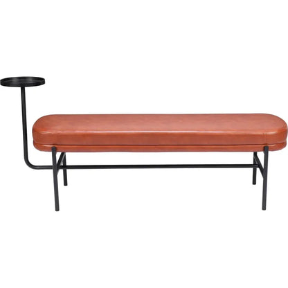 Ploce Wood and Steel Brown Bench
