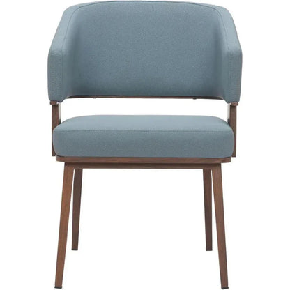 Poise Wood & Steel Blue Dining Arm Chair 2PC