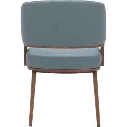 Poise Wood & Steel Blue Dining Arm Chair 2PC