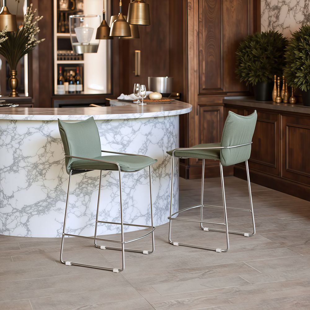 Pola Faux Leather Counter Stool