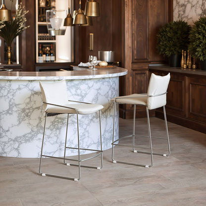 Pola Faux Leather Counter Stool