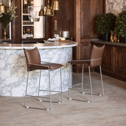 Pola Faux Leather Counter Stool