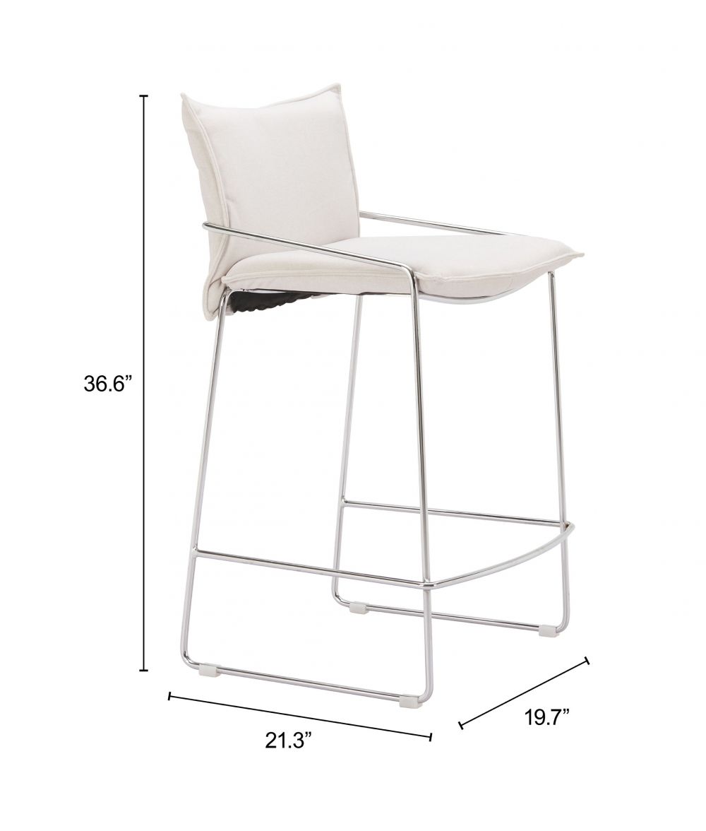 Pola Faux Leather Counter Stool