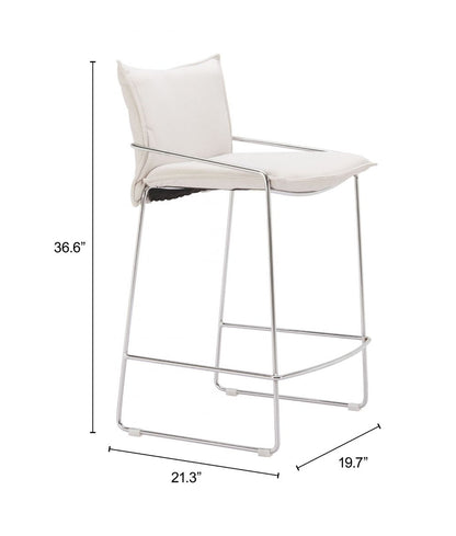 Pola Faux Leather Counter Stool