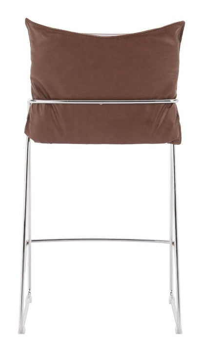 Pola Faux Leather Counter Stool