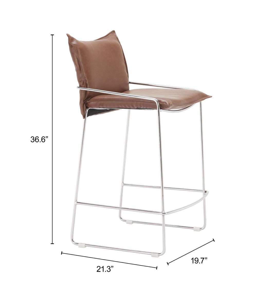 Pola Faux Leather Counter Stool