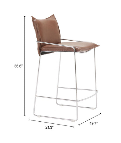 Pola Faux Leather Counter Stool