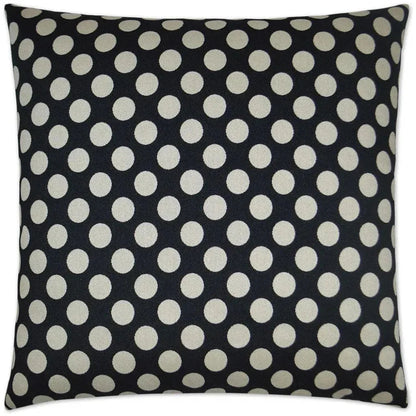 Polka Dots Black Throw Pillow With Insert
