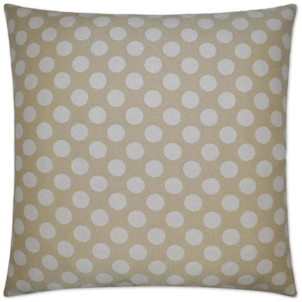 Polka Dots Cream Throw Pillow With Insert