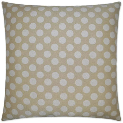 Polka Dots Cream Throw Pillow With Insert