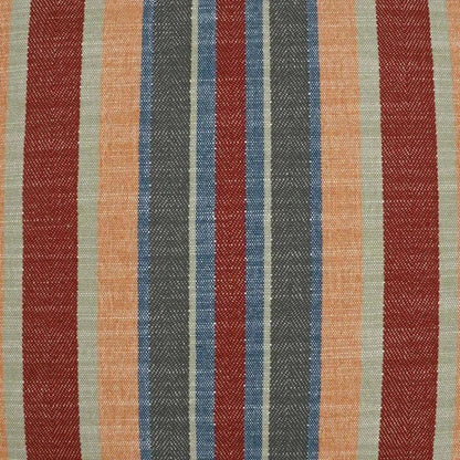 Ponce Lodge Western Chic Stripes Red Large Throw Pillow