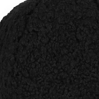 Poodle Ball Black Throw Pillow With Insert
